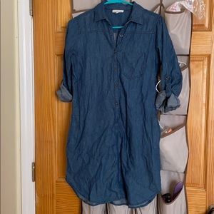 Denim shirt dress